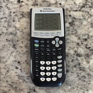 Texas Instruments TI-84 Plus Calculator with Black and White Design
